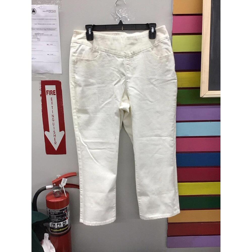 Brandis dress out loud de novo twill cropped jeans 12 coconut new qvc